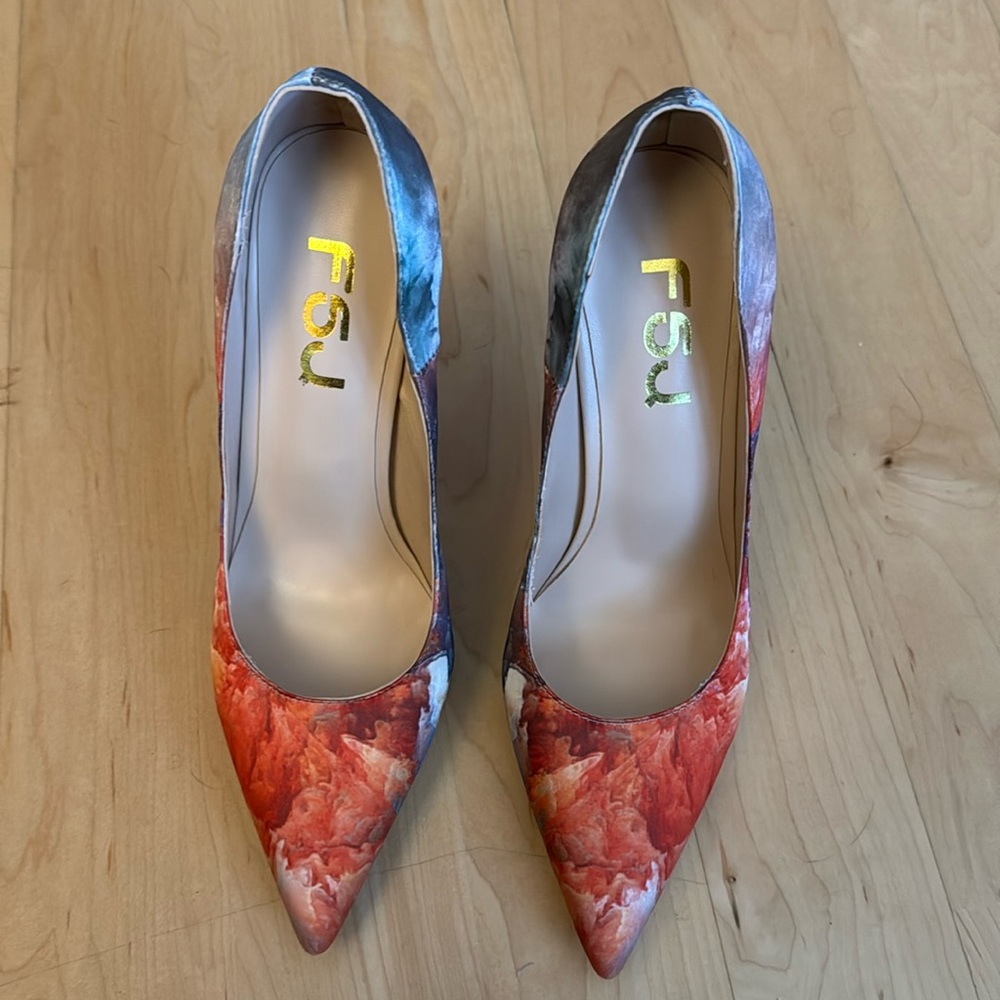 FSJ Floral Water color heels